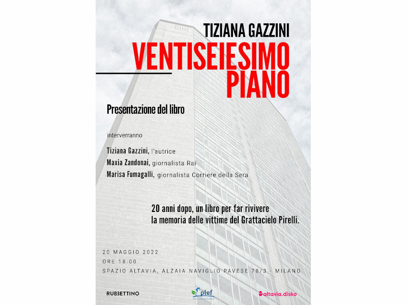 PLEF - Ventiseiesimo piano - Presentazione del nuovo libro di Tiziana Gazzini 
