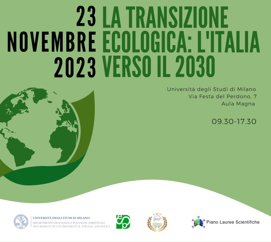 PLEF - Convegno in UNIMI: Transizione ecologica, l’Italia verso il 2030 